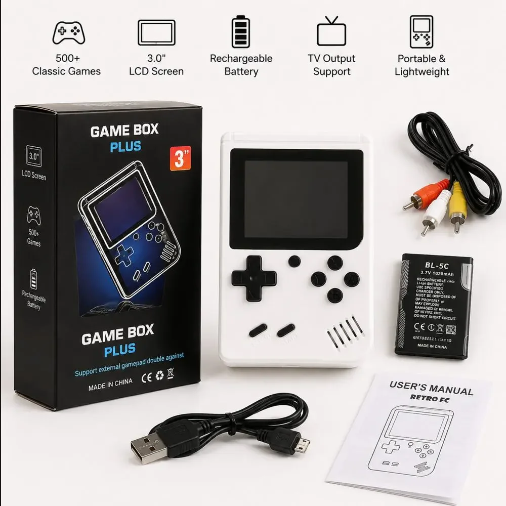 Game Box Plus Retro Handheld Gaming Console NIB Tested